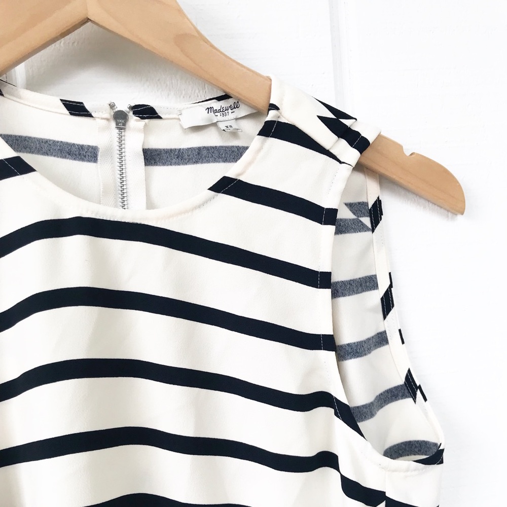 Madewell area tank top in pinstripe